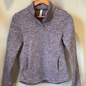 Kyodan Outdoor Snap-Neck Fleece Pullover in Purple – Petite Small